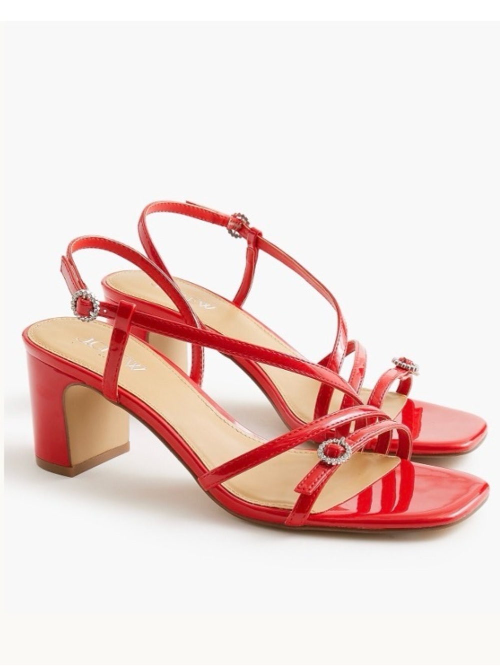 J. Crew Red Strappy Sandals NWT